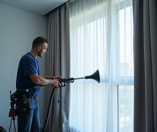 Professional commercial curtain cleaning process equipment Matty Curtain Cleaning mangerton-nsw