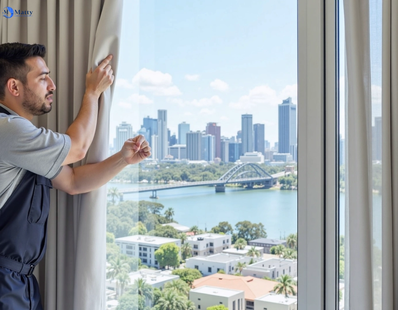 Professional curtain steam cleaning service mangerton-nsw QLD by Matty Curtain Cleaning